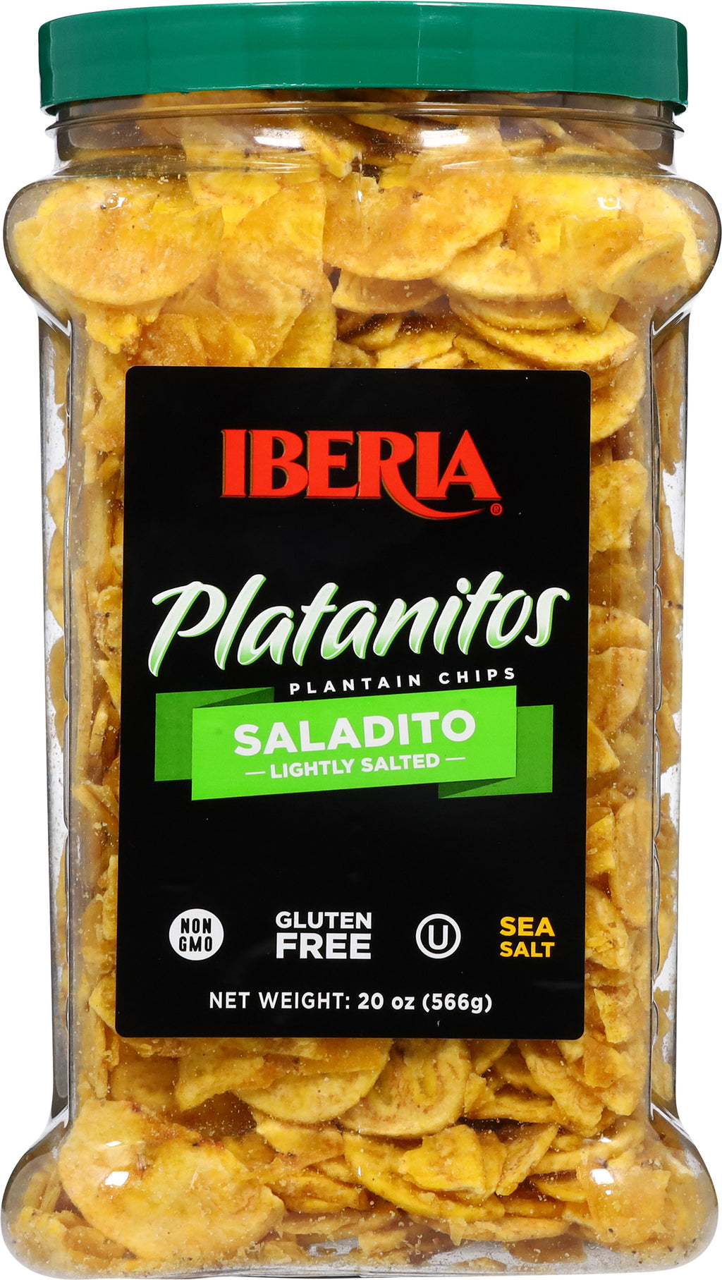 Iberia Plantain Chips Lightly Salted (Jar) 20 oz